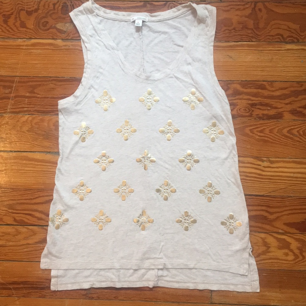 Tank top with gold details